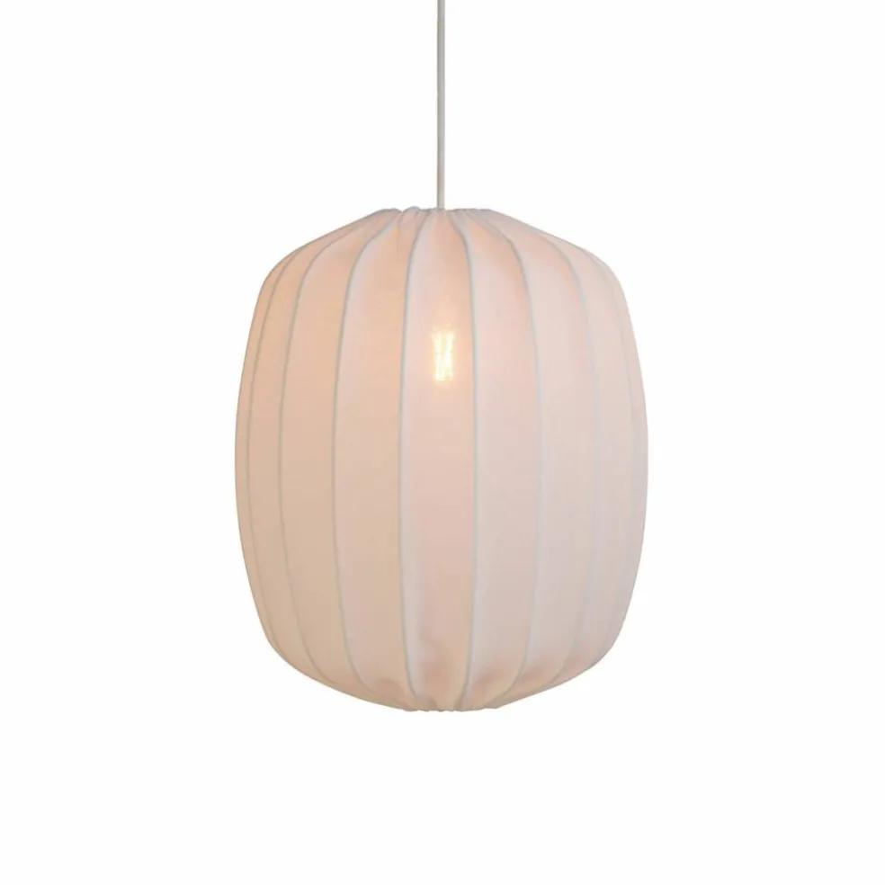 Prisma taklampe i lin 35 cm, hvit