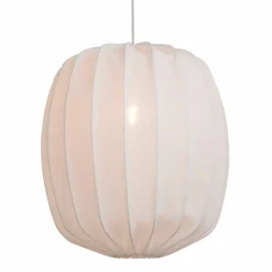 Prisma taklampe i lin 25 cm, hvit