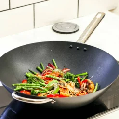 Professionell Wok Karbonstål 35,5 cm Non-stick