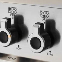 PRO126G2EBIT2 Professional gasskomfyr 120 cm med 6 brennere, elektrisk stekebord og 2 ovner, hvit