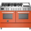 PRO126G2EBIT Professional Gasskomfyr 120 cm, Hvit