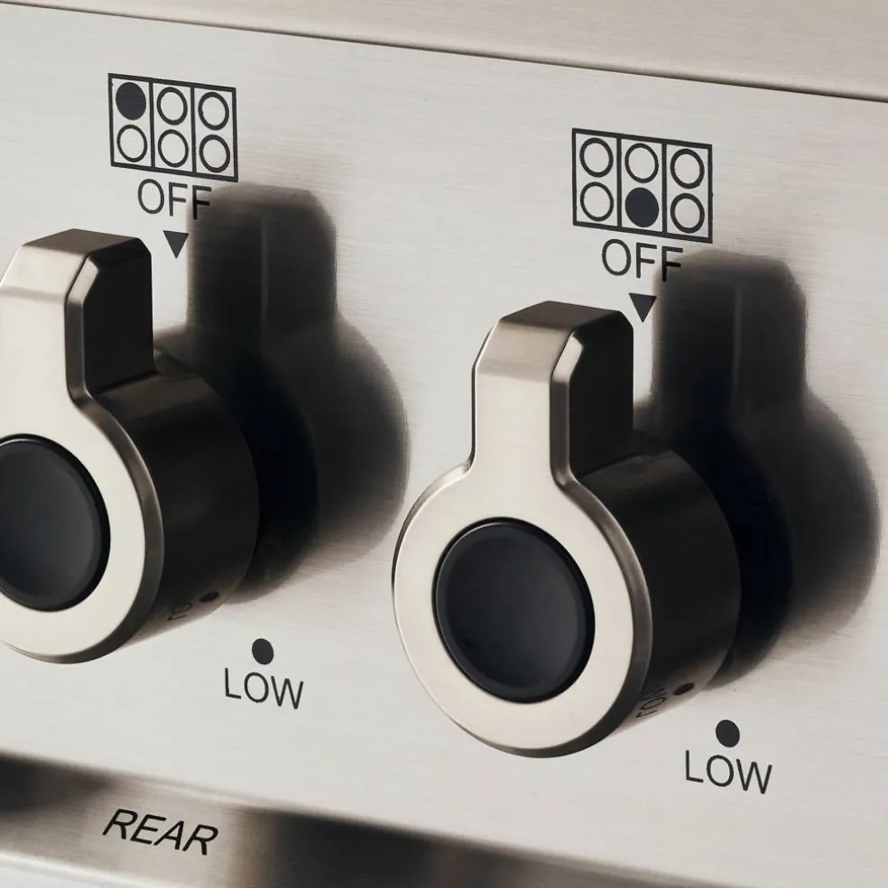 PRO126G2EROT2 Professional gasskomfyr 120 cm med 6 brennere, elektrisk stekebord og 2 ovner, rød