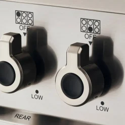 PRO126G2EXT2 Professional gasskomfyr 120 cm med 6 brennere, elektrisk stekebord og 2 ovner, rustfritt stål
