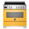 PRO95I1EART2 Professional induksjonskomfyr 90 cm med 5 soner og 1 ovn, oransje