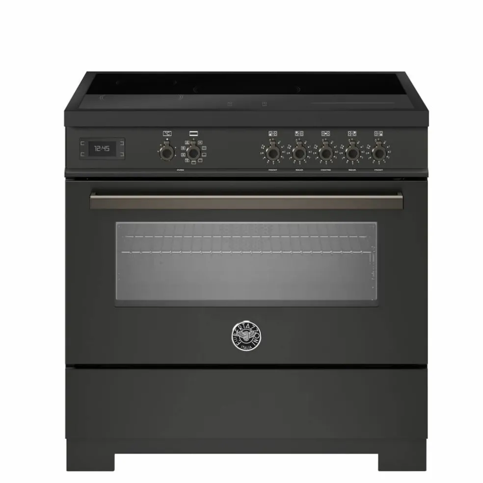 PRO95I1EART2 Professional induksjonskomfyr 90 cm med 5 soner og 1 ovn, oransje
