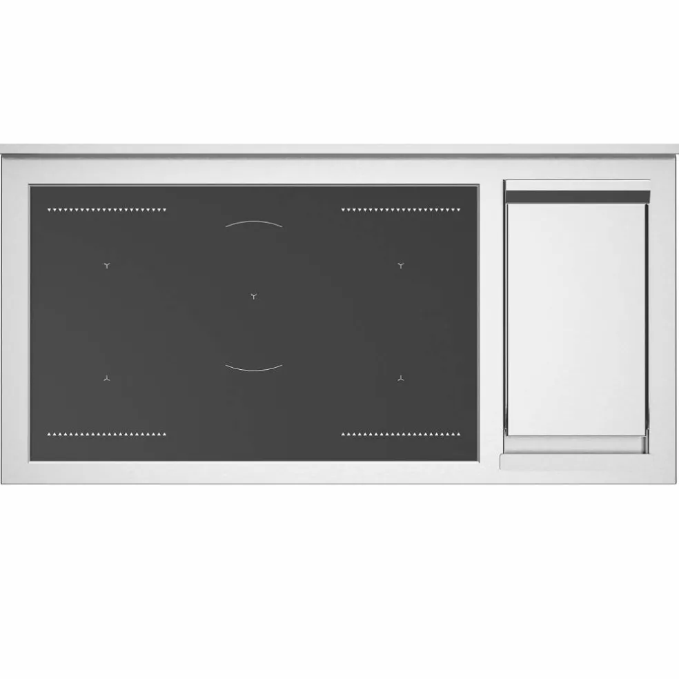 PRO125I2EART2 Professional induksjonskomfyr 120 cm med 5 soner, elektrisk stekebord og 2 ovner, oransje