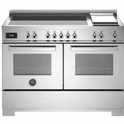 PRO125I2EART2 Professional induksjonskomfyr 120 cm med 5 soner, elektrisk stekebord og 2 ovner, oransje