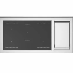 PRO125I2EBIT2 Professional induksjonskomfyr 120 cm med 5 soner, elektrisk stekebord og doble ovner, hvit