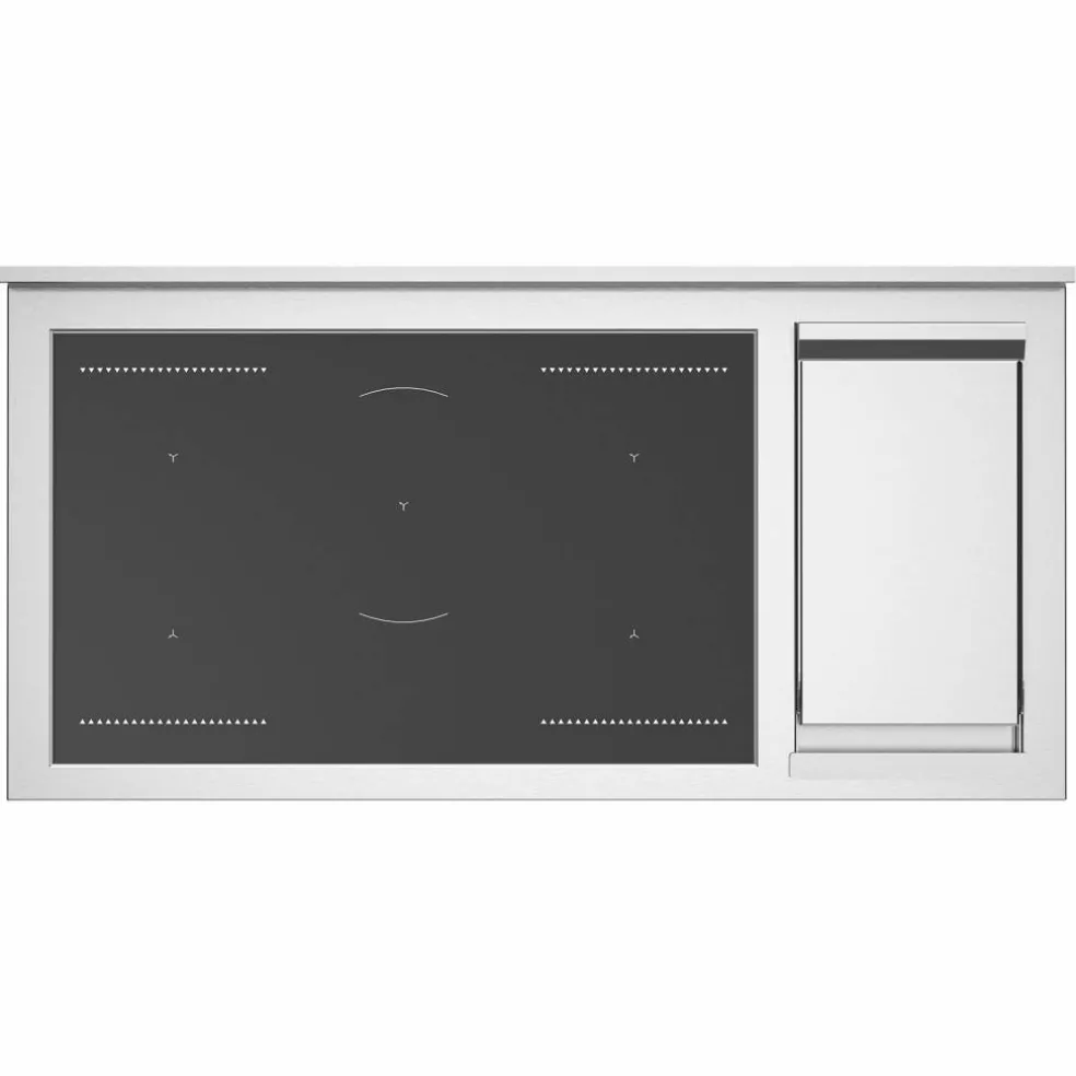 PRO125I2EBIT2 Professional induksjonskomfyr 120 cm med 5 soner, elektrisk stekebord og doble ovner, hvit
