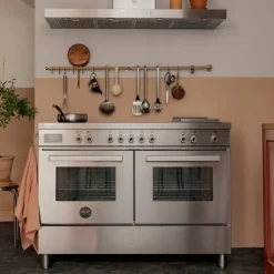 PRO125I2EGIT2 Professional induksjonskomfyr 120 cm med 5 soner, elektrisk stekebord og 2 ovner, gul