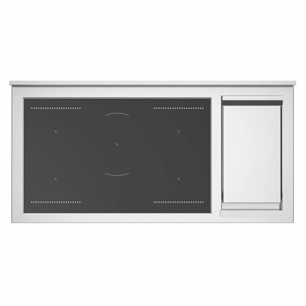 PRO125I2EGIT2 Professional induksjonskomfyr 120 cm med 5 soner, elektrisk stekebord og 2 ovner, gul
