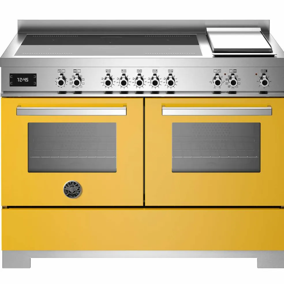 PRO125I2ENET2 Professional induksjonskomfyr 120 cm med 5 soner, elektrisk stekebord og 2 ovner, svart