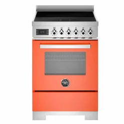 PRO64I1EROT2 Professional induksjonskomfyr 60 cm med 4 soner og 1 ovn, rød