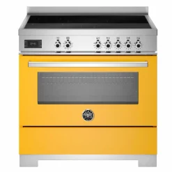 PRO95I1EXT2 Professional induksjonskomfyr 90 cm med 5 soner og 1 ovn, rustfritt stål
