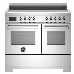 PRO105I2EXT2 Professional induksjonskomfyr 100 cm med 5 soner og 2 ovner, rustfritt stål