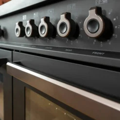 PRO105I2EXT2 Professional induksjonskomfyr 100 cm med 5 soner og 2 ovner, rustfritt stål