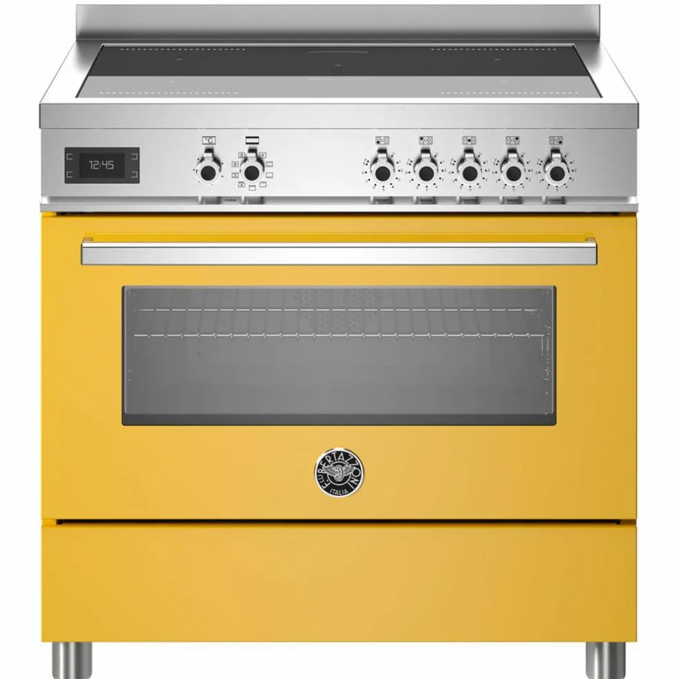 PRO95I1EXT Professional induksjonskomfyr med ovn 90 cm, Rustfritt Stål
