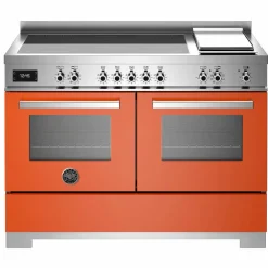PRO125I2EXT2 Professional induksjonskomfyr 120 cm med 5 soner, elektrisk stekebord og 2 ovner, rustfritt stål