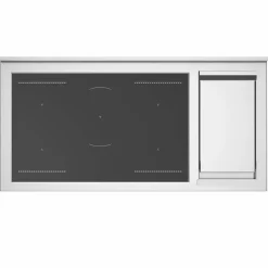 PRO125I2EXT2 Professional induksjonskomfyr 120 cm med 5 soner, elektrisk stekebord og 2 ovner, rustfritt stål