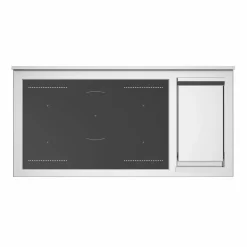 PRO125I2EXT2 Professional induksjonskomfyr 120 cm med 5 soner, elektrisk stekebord og 2 ovner, rustfritt stål