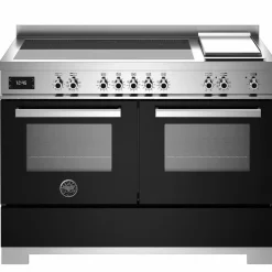 PRO125I2EXT2 Professional induksjonskomfyr 120 cm med 5 soner, elektrisk stekebord og 2 ovner, rustfritt stål