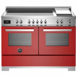 PRO125I2EXT2 Professional induksjonskomfyr 120 cm med 5 soner, elektrisk stekebord og 2 ovner, rustfritt stål