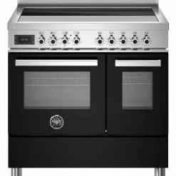 PRO95I2EXT Professional induksjonskomfyr med dobbelovn 90 cm, Rustfritt Stål