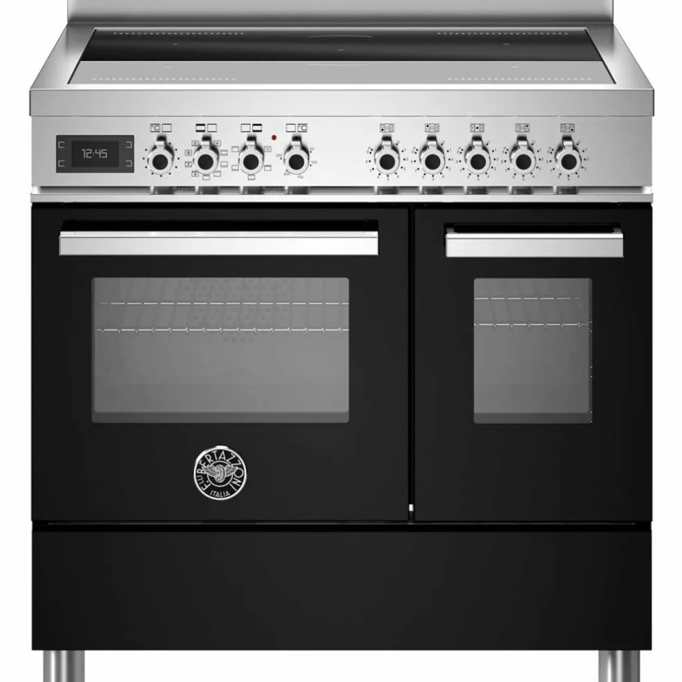 PRO95I2EXT Professional induksjonskomfyr med dobbelovn 90 cm, Rustfritt Stål