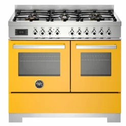 PRO106L2EART2 Professional gasskomfyr 100 cm med 6 brennere og 2 ovner, oransje