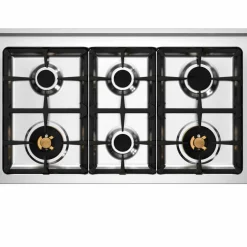 PRO106L2EART2 Professional gasskomfyr 100 cm med 6 brennere og 2 ovner, oransje