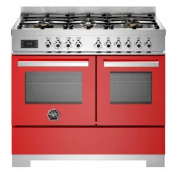 PRO106L2EART2 Professional gasskomfyr 100 cm med 6 brennere og 2 ovner, oransje