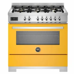 PRO96L1EBIT2 Professional gasskomfyr 90 cm med 6 brennere og 1 ovn, hvit