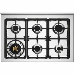 PRO96L1EBIT Professional Gasskomfyr med ovn 90 cm, Hvit