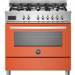 PRO96L1EBIT Professional Gasskomfyr med ovn 90 cm, Hvit