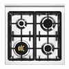 PRO64L1EBIT Professional Gasskomfyr med ovn 60 cm, Hvit