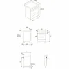 PRO64L1EBIT2 Professional gasskomfyr 60 cm med 4 brennere og 1 ovn, hvit