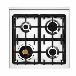 PRO64L1EBIT2 Professional gasskomfyr 60 cm med 4 brennere og 1 ovn, hvit