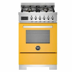PRO64L1EBIT2 Professional gasskomfyr 60 cm med 4 brennere og 1 ovn, hvit