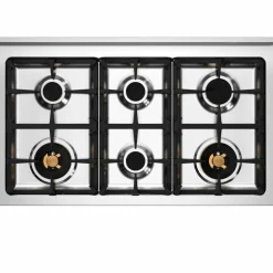PRO106L2EBIT2 Professional gasskomfyr 100 cm med 6 brennere og 2 ovner, hvit