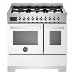 PRO96L2ENET2 Professional gasskomfyr 90 cm med 6 brennere og 2 ovner, svart