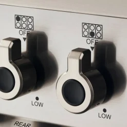 PRO96L1EXT2 Professional gasskomfyr 90 cm med 6 brennere og 1 ovn, rustfritt stål