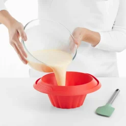 Puddingform med fat, rød
