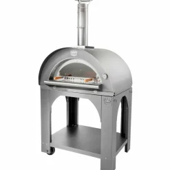 Pulcinella Vedfyrt Pizzaovn 60x60 cm, Rustfritt stål