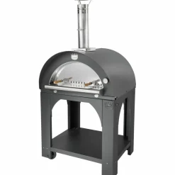 Pulcinella Vedfyrt Pizzaovn 80x60 cm, Antrasitt