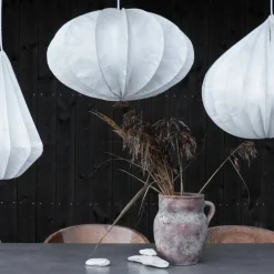 Pumpkin taklampe, hvit