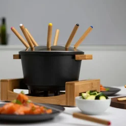 Pure fonduesett, sort