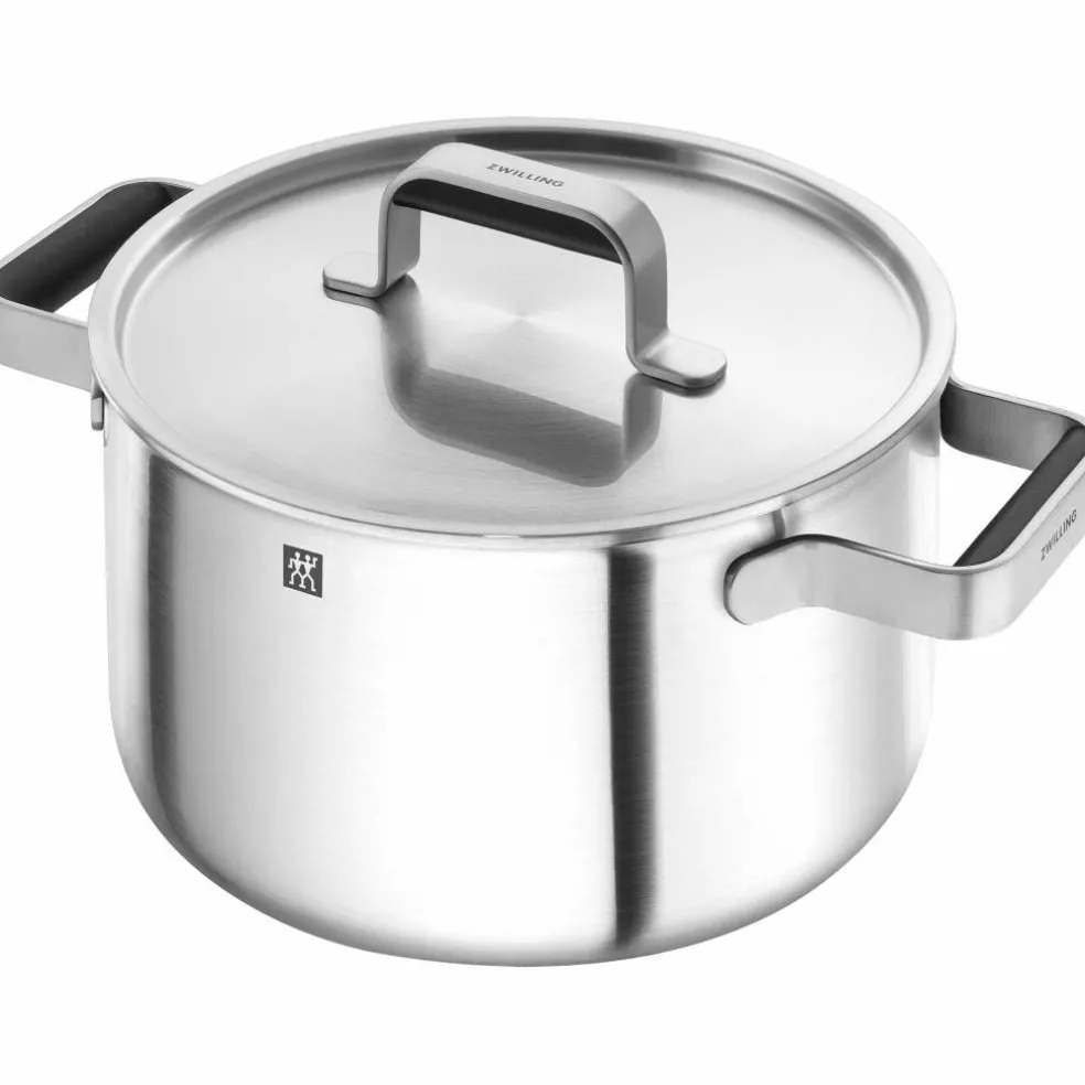 Pure grytesett 5 deler + 4 lokk, rustfritt stål