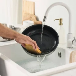 Pure stekepanne 28 cm, rustfritt stål, grå