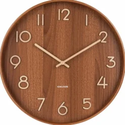 Pure veggklokke 60 cm, dark wood