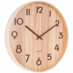 Pure veggklokke 60 cm, dark wood